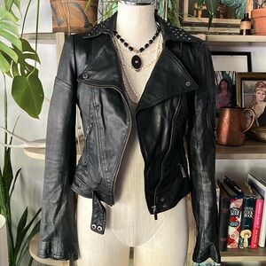 Bebe leather crop jacket